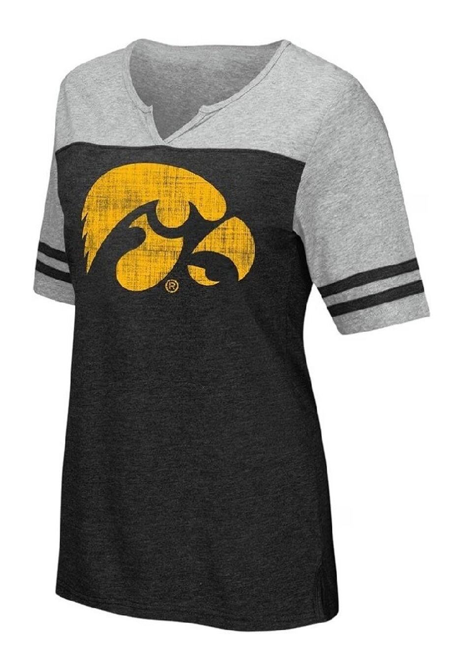 Colosseum Iowa Hawkeyes Women's On A Break V-Neck T-Shirt